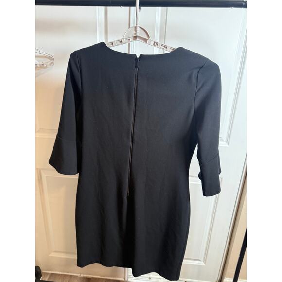 Karl Lagerfeld Paris Black Pearl Embellished Dress Bell Sleeve Women’s Size 12 - Picture 5 of 6